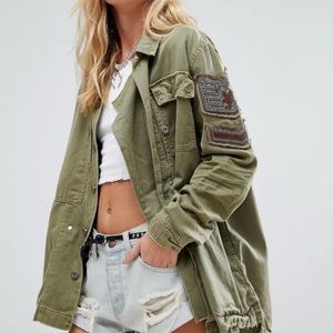 Free People Army Green Jacket